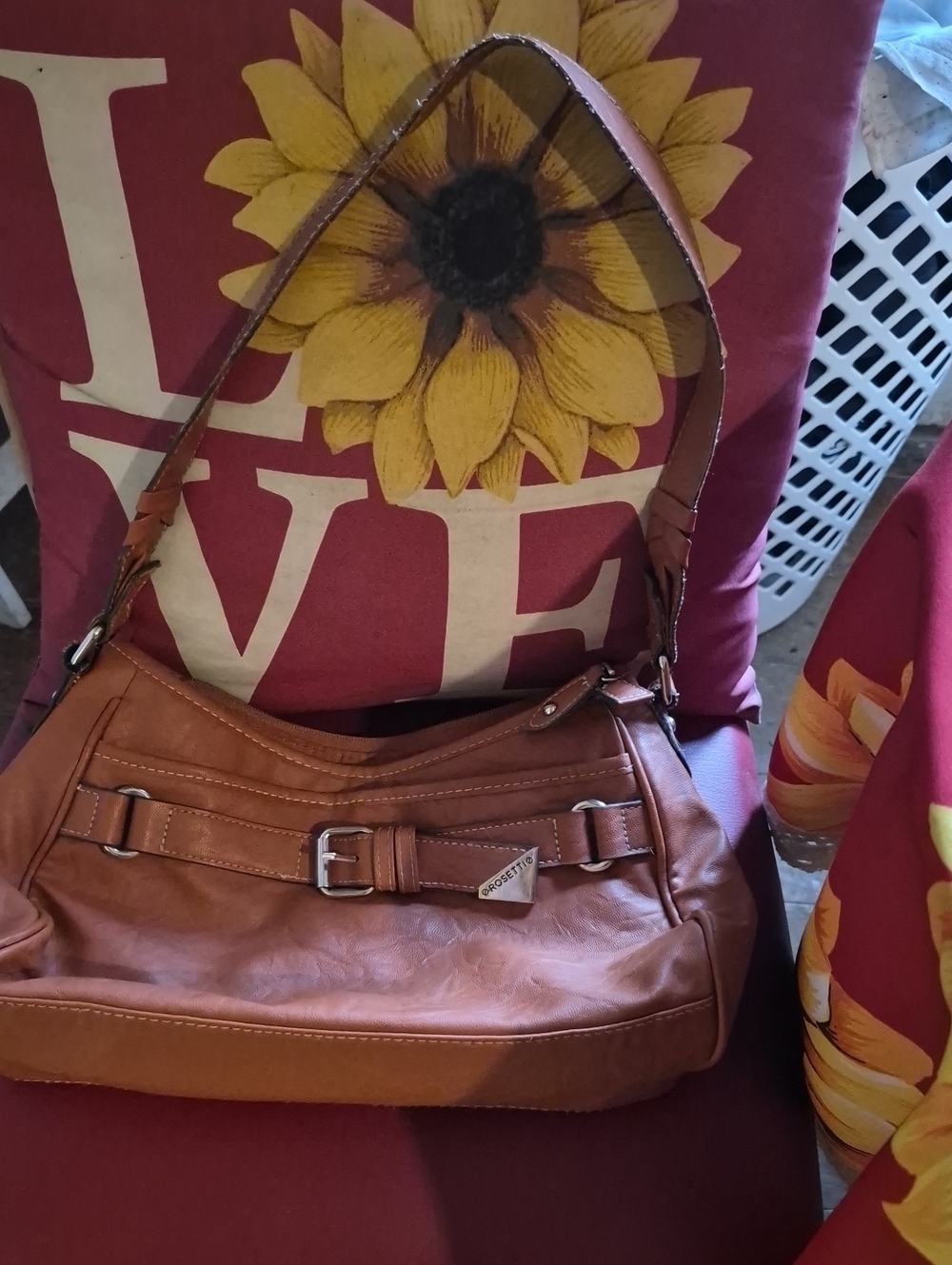 Rosetti Brown Leather Shoulder Bag